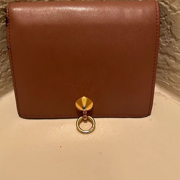 Fendi By The Way Leather Bifold Card Wallet Mauve Pink With Gold Hardware Small - Picture 1 of 15